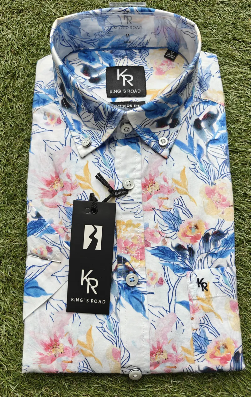 King's Road Leafy Shirt Blue 2027/23
