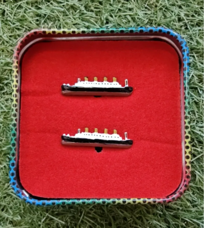 Sophos Novelty Cufflinks Steam Ship 