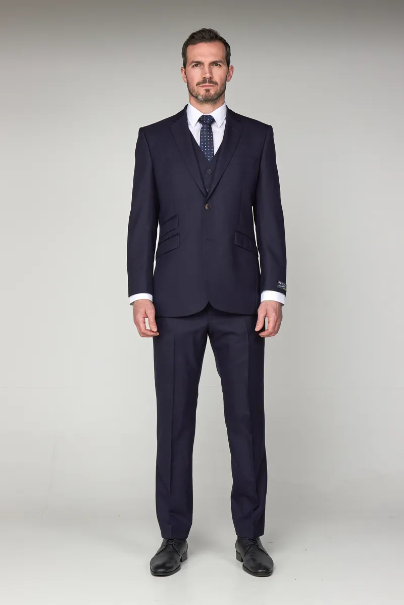  The Label Esteem Collection Alfred Brown Trousers Navy LE0002TO 