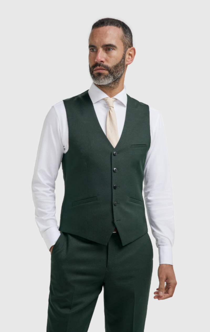 Cavani Malibu Forest Green Waistcoat-1