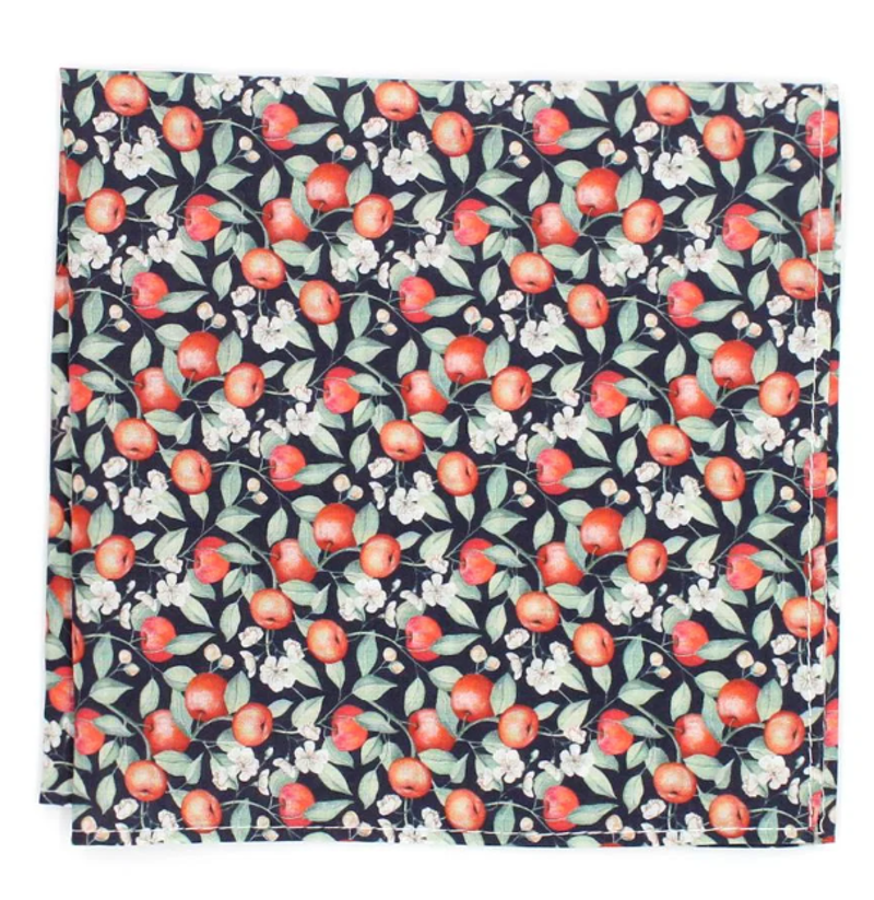 L.A. Smith Liberty Print Pocket Square Orchard Red LIBTPH71/1