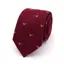 L.A. Smith Herringbone Tie Silk/Wool Pheasant Burgandy S9700/1/OS  