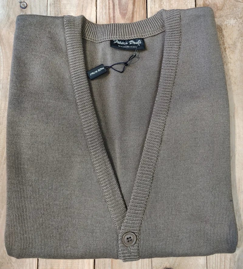 Franco Ponti Knitted Waistcoat 50/50 Taupe K06