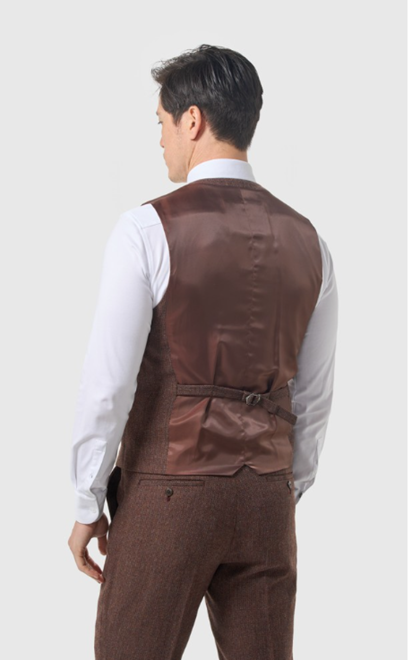 Cavani Thomas Suit Waistcoat Mahogany -2