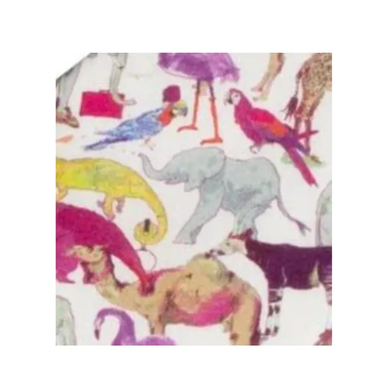 Liberty Print Cotton Pocket Square Animals PinkLIBTPH30/1/OS 