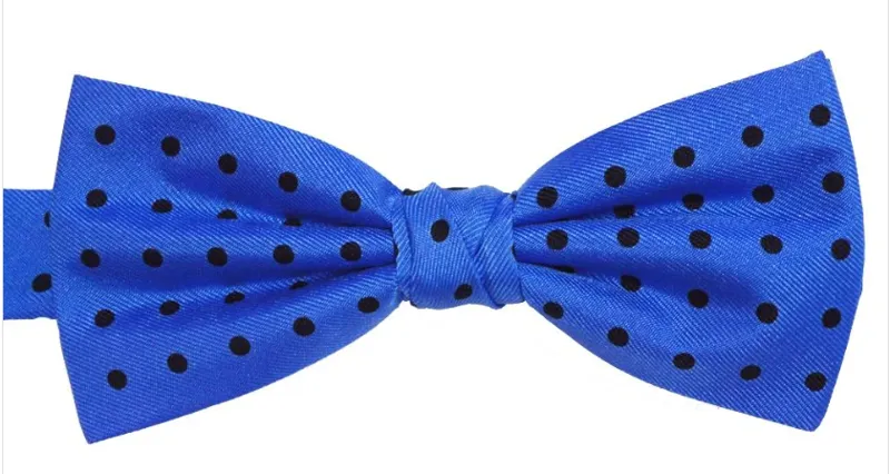 L.A. Smith Silk Bow Tie Spot Royal B5032/10 