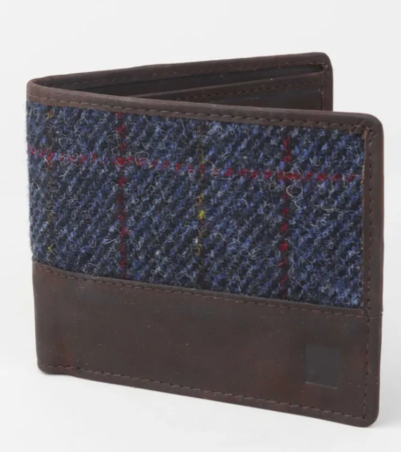 Sophos Wallet Harris Tweed Blue