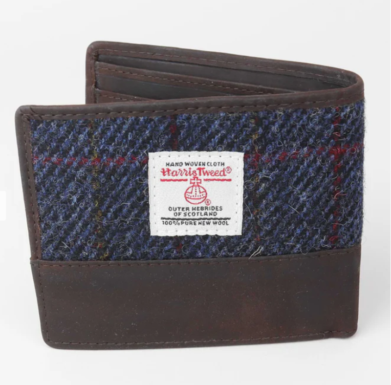 Sophos Wallet Harris Tweed Blue-1