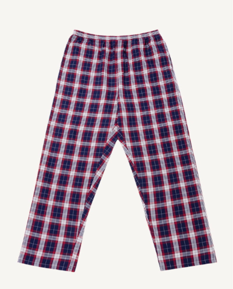 HJ Hall Cotton PJ's Check Red/Navy-2