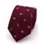 L.A. Smith Herringbone Tie Silk/Wool Rabbit Burgandy S9706/1/OS  