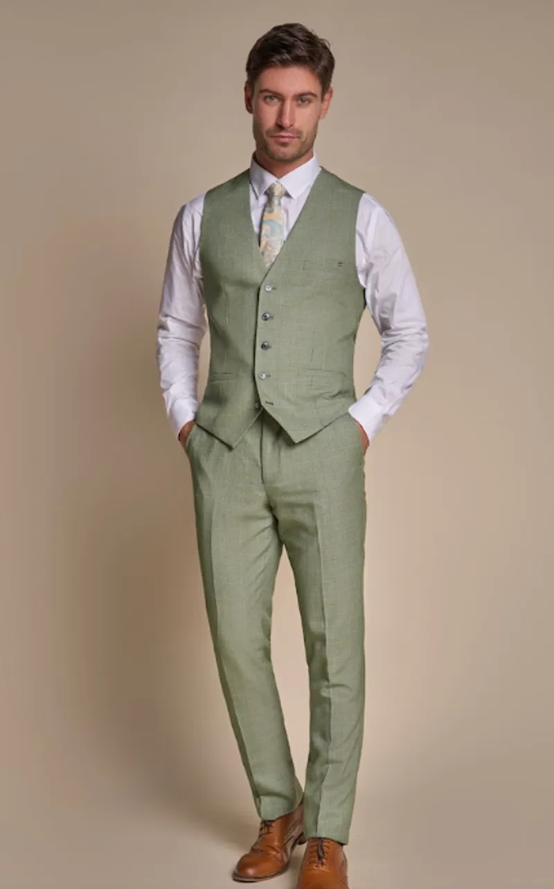 Cavani Caridi Waistcoat Sage