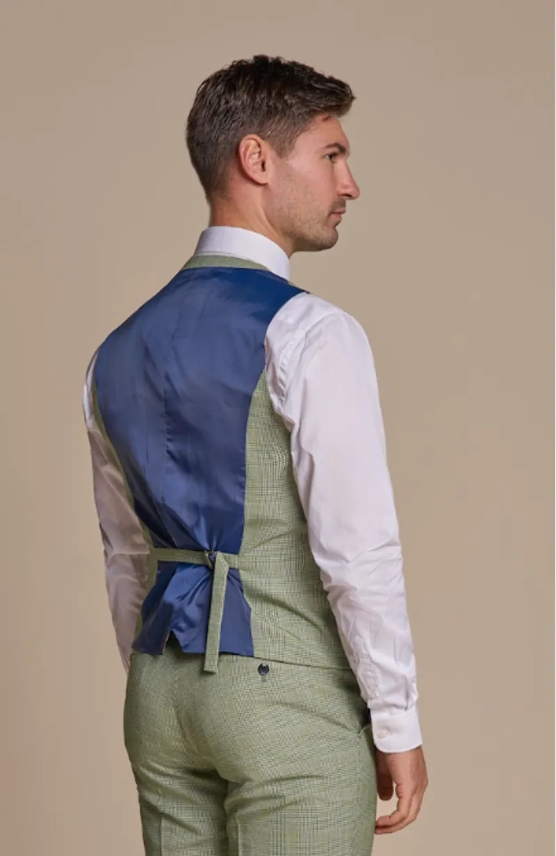Cavani Caridi Waistcoat Sage-3