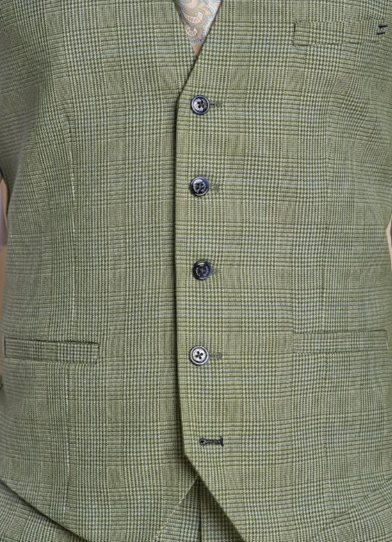 Cavani Caridi Waistcoat Sage-2