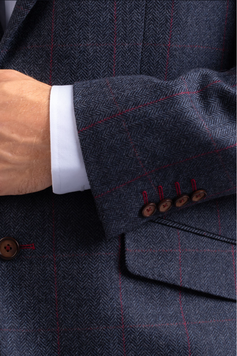 Gurteen Cobham Tweed Jacket Blue 21022/737 -1