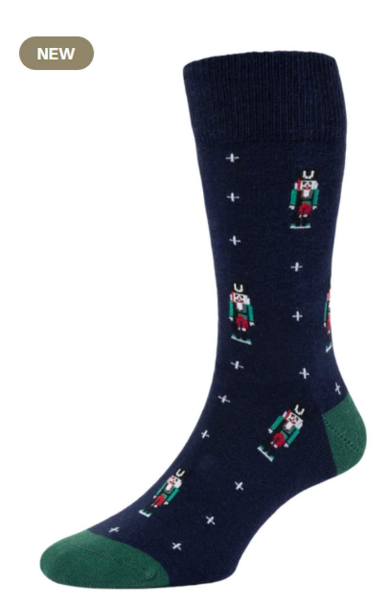 HJ Hall Cotton Rich Nutcrackers Navy HJ434  