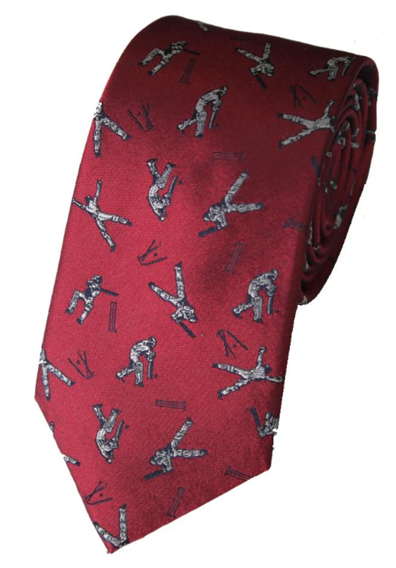 L.A. Smith Silk Cricket Tie Red S9504/6 
