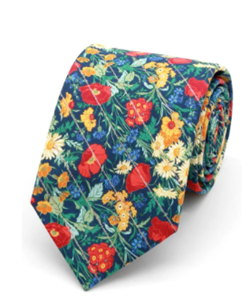 L.A Smith Liberty Print Tie Florence Red LIBT120/1 