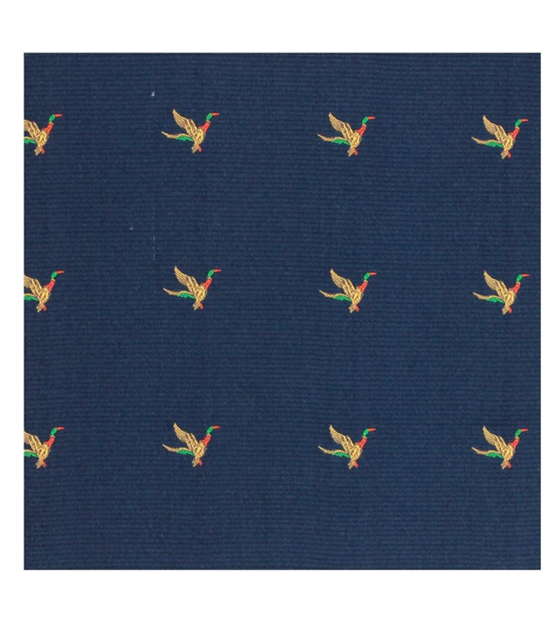 L.A Smith Silk Pocket Square Flying Duck Navy TPH9710/1 