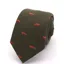 L.A. Smith Herringbone Tie Silk/Wool Fox Green S9704/1/OS