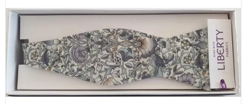 L.A. Smith Liberty Print Self-Tie Bow Sage LIBTSB01/1 