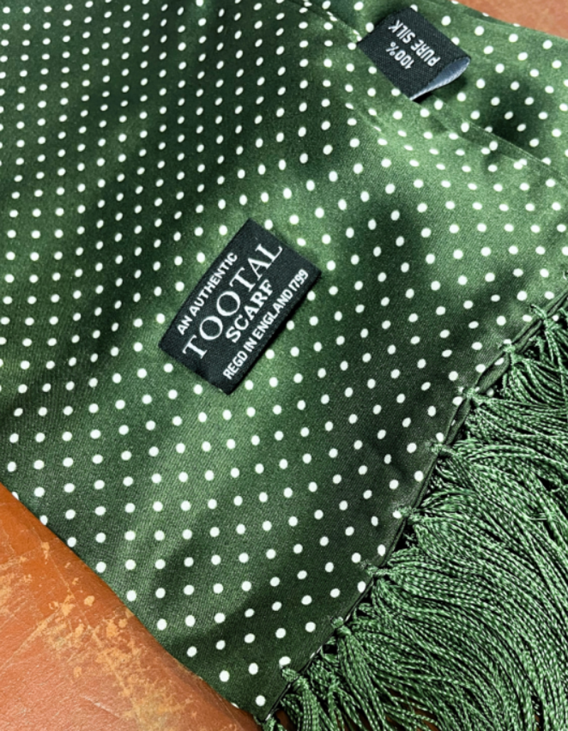 Tootal Silk Scarf Parka Green Polka Dot TL3805-724 