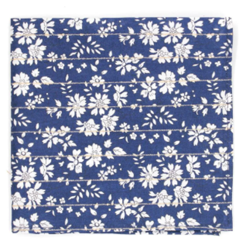 L.A. Smith Liberty Print Pocket Square Capel Stripe Navy LIBTPH121/1