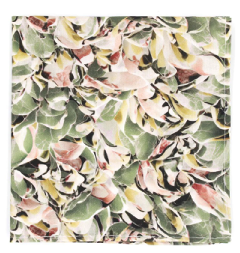 L.A. Smith Liberty Print Pocket Square Efflorescence Green LIBTPH116/1 