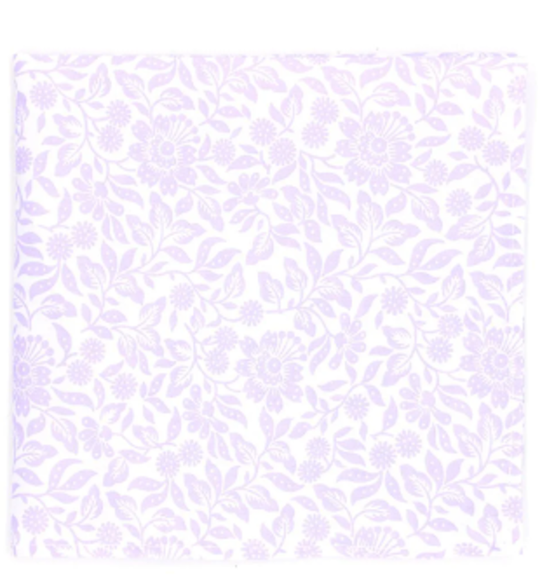 L.A. Smith Liberty Print Pocket Square Mary Crane Lilac LIBTPH111/2 