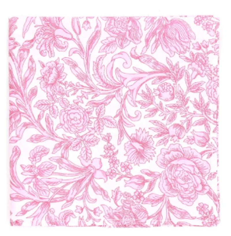L.A. Smith Liberty Print Pocket Square Sambourne Pink LIBTPH110/2 