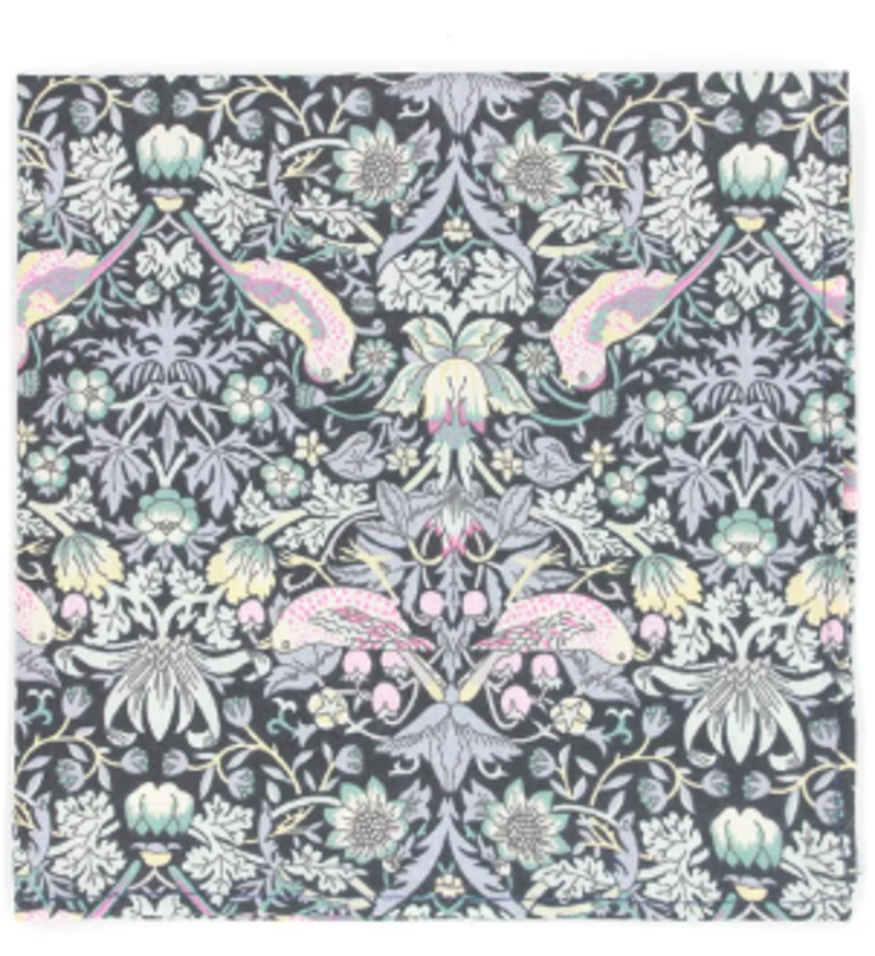 L.A. Smith Liberty Print Pocket Square Strawberry Mint LIBTPH06/5 
