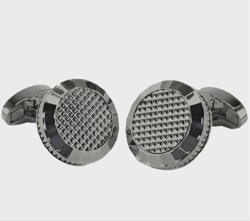Sophos Circle Lattice Cufflinks Gunmetal