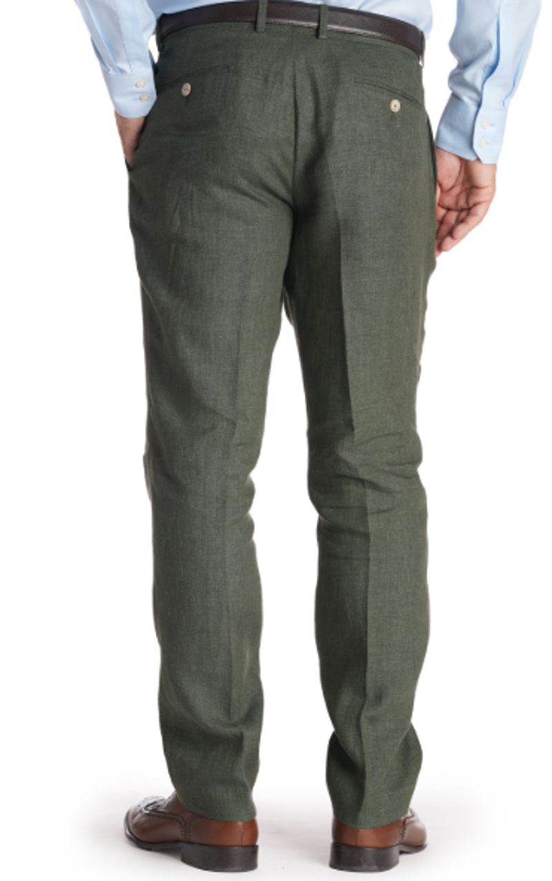 Gurteen Lynton Linen Trouser Olive 1852/024  -1