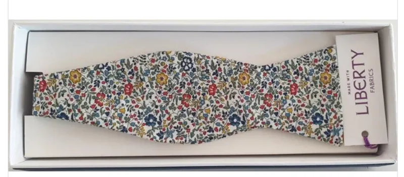 L.A. Smith Liberty Print Self-Tie Bow Red Floral LIBTSB27/1