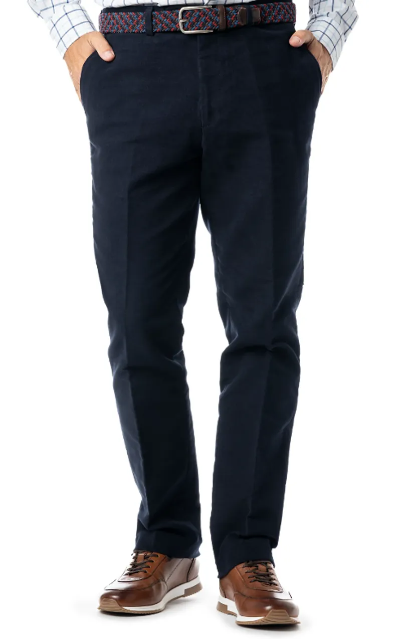 Gurteen Moleskin Trousers Navy 1304/036 
