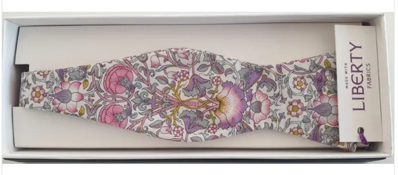  L.A. Smith Liberty Print Self-Tie Bow Pink LIBTSB01/2 