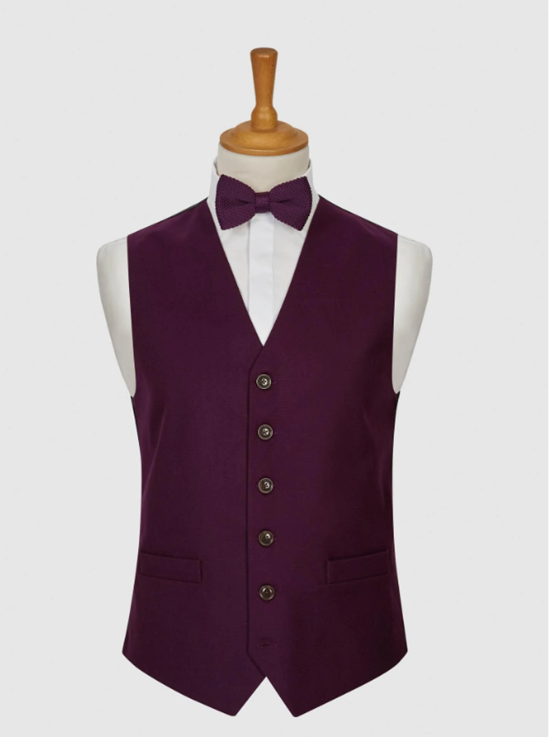 L.A. Smith Country Waistcoat Plum