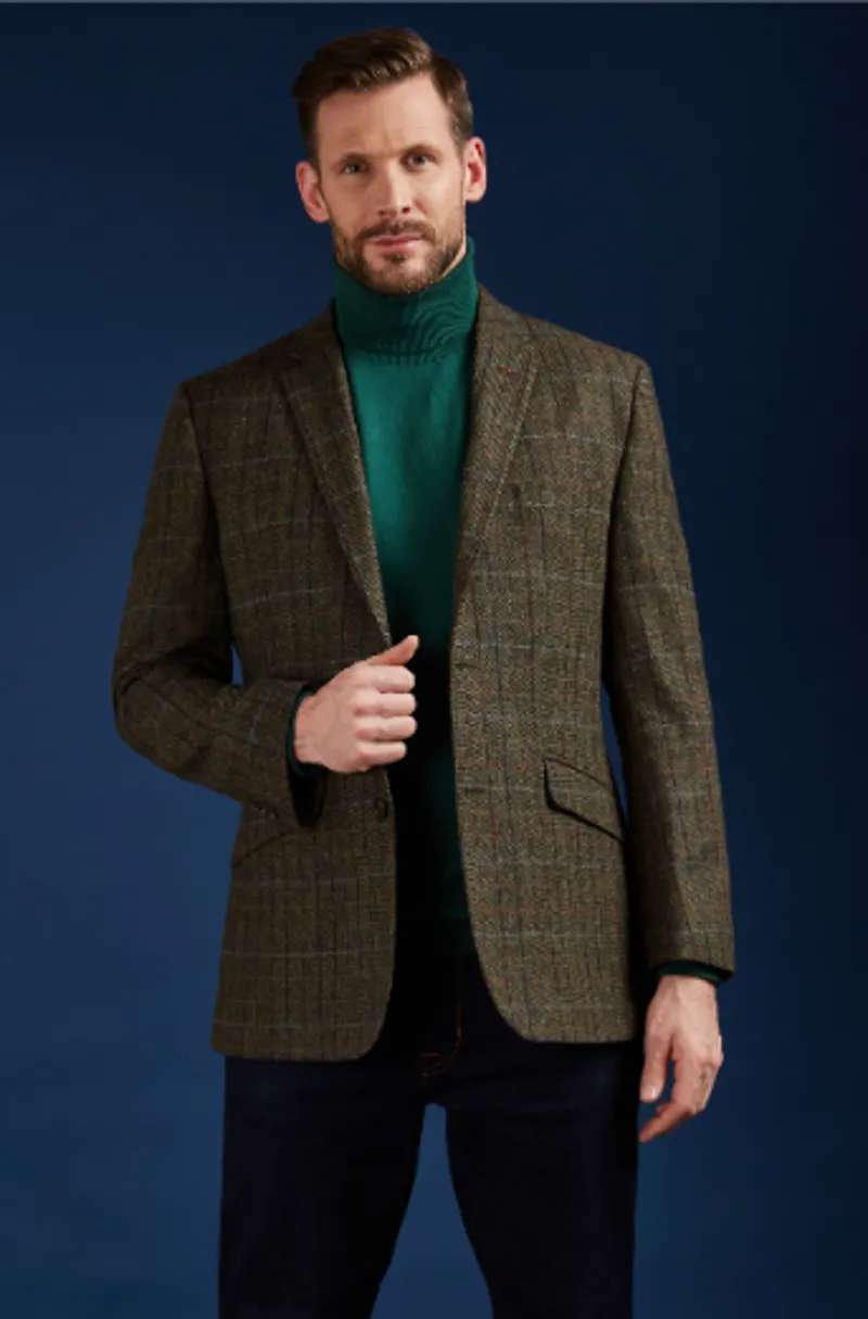  Scott By The Label Jacket Olive Berry Check S23210JCL