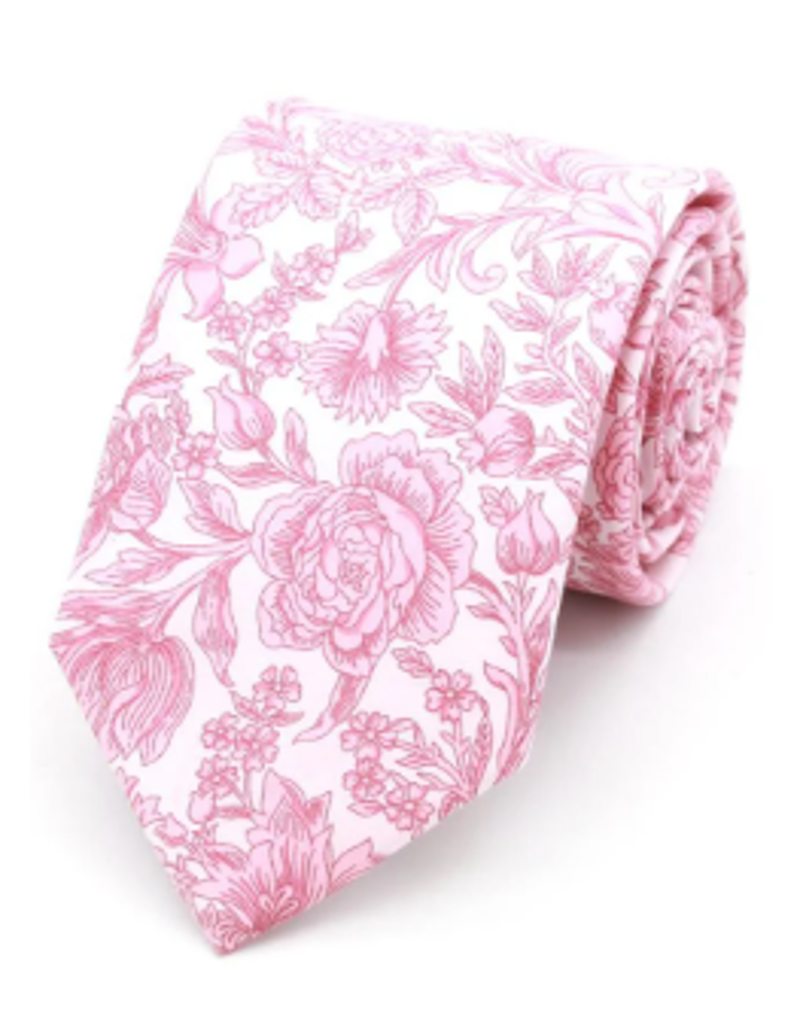 L.A Smith Liberty Print Tie Sambourne Pink LIBT110/2 