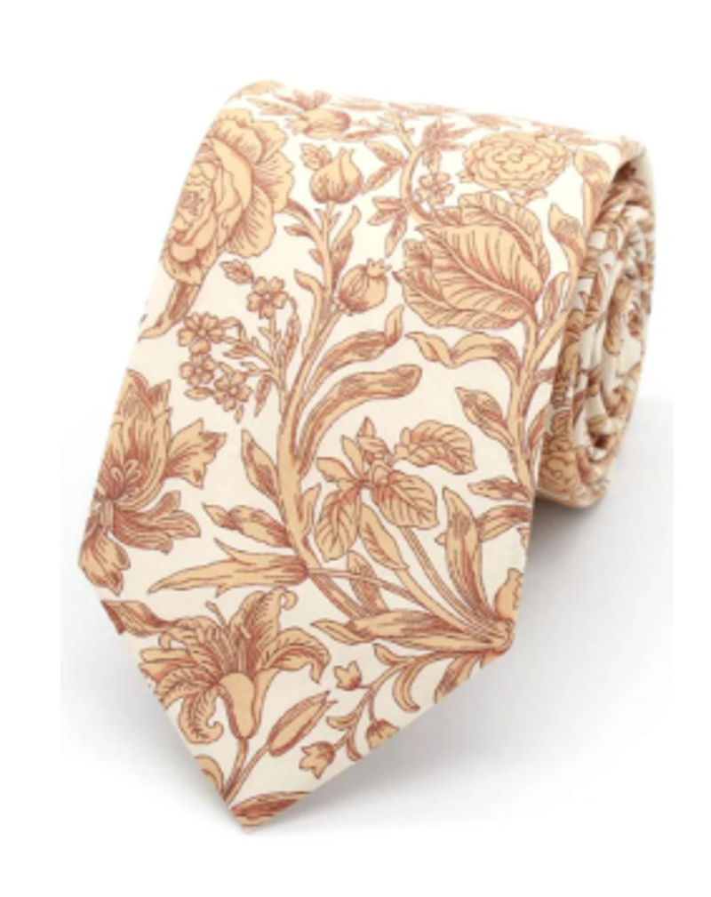L.A Smith Liberty Print Tie Sambourne Stone LIBT110/1 