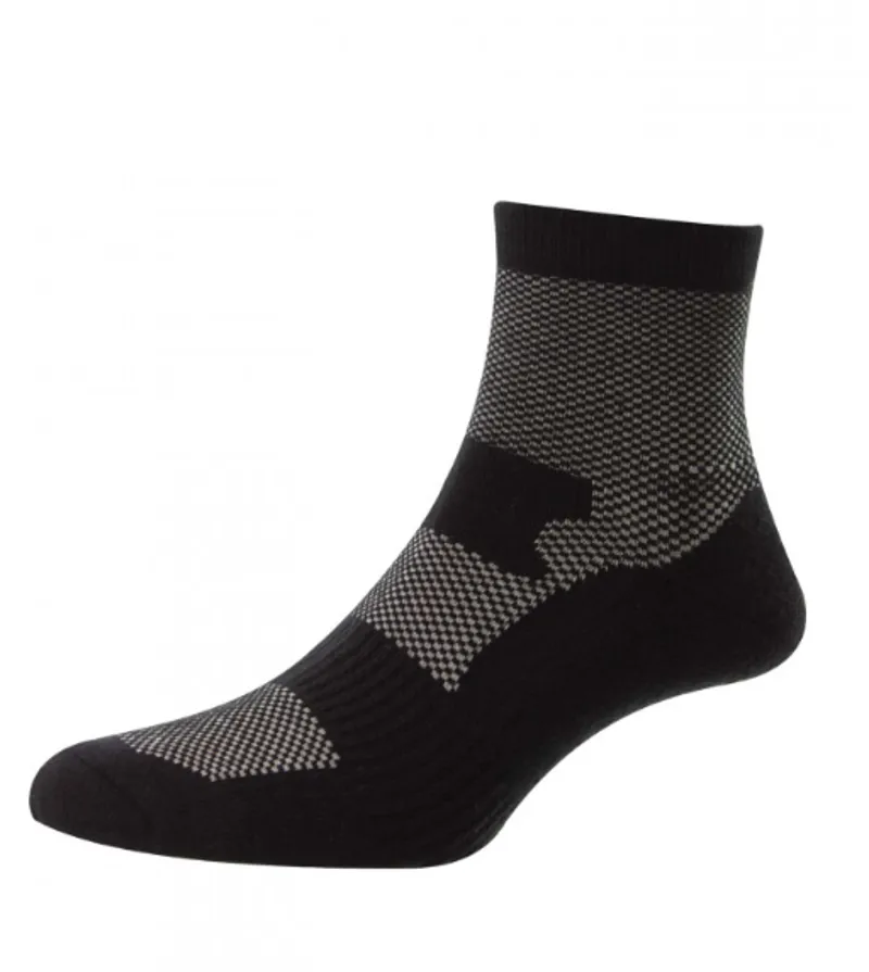 HJ Hall Trainer Sport Sock Black HJ7452 
