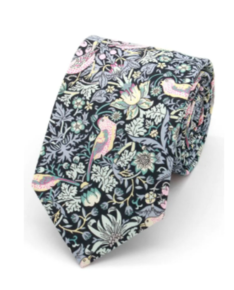  L.A Smith Liberty Print Tie Strawberry Thief Mint LIBT06/5