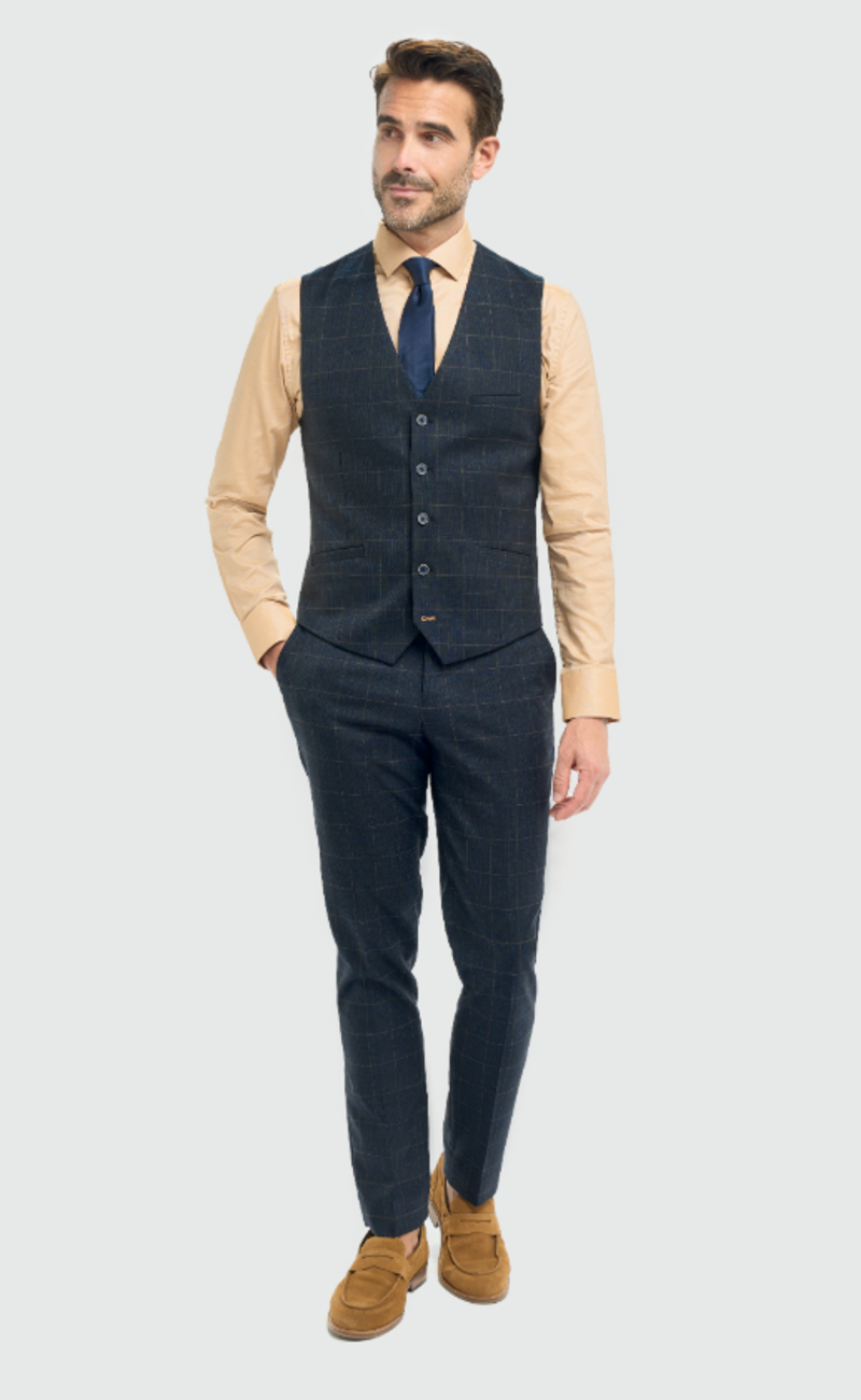 Cavani Torino Waistcoat Navy