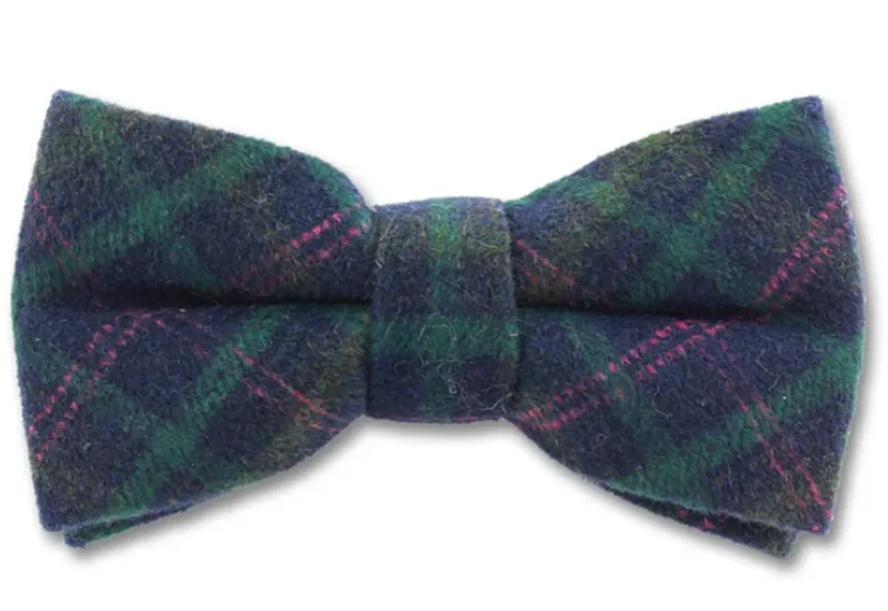 Sophos Tweed Bow Tie Navy/Green 401130
