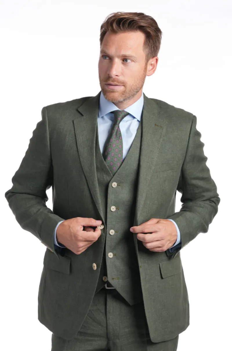 Gurteen Viago Linen Jacket Olive