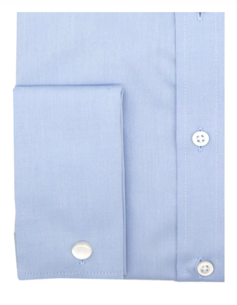D2 Paradigm Double Cuff Shirt Blue SLS8511/E-1