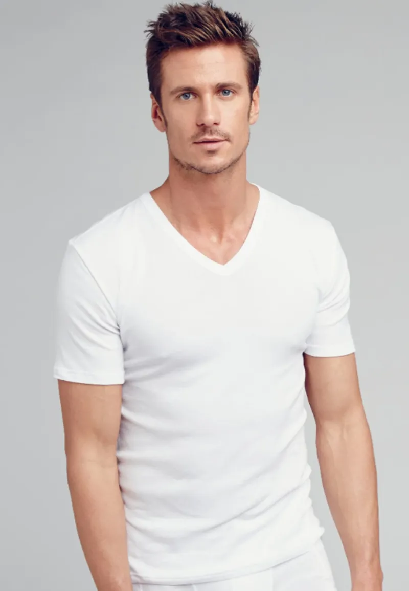 Jockey V-Neck Vest White
