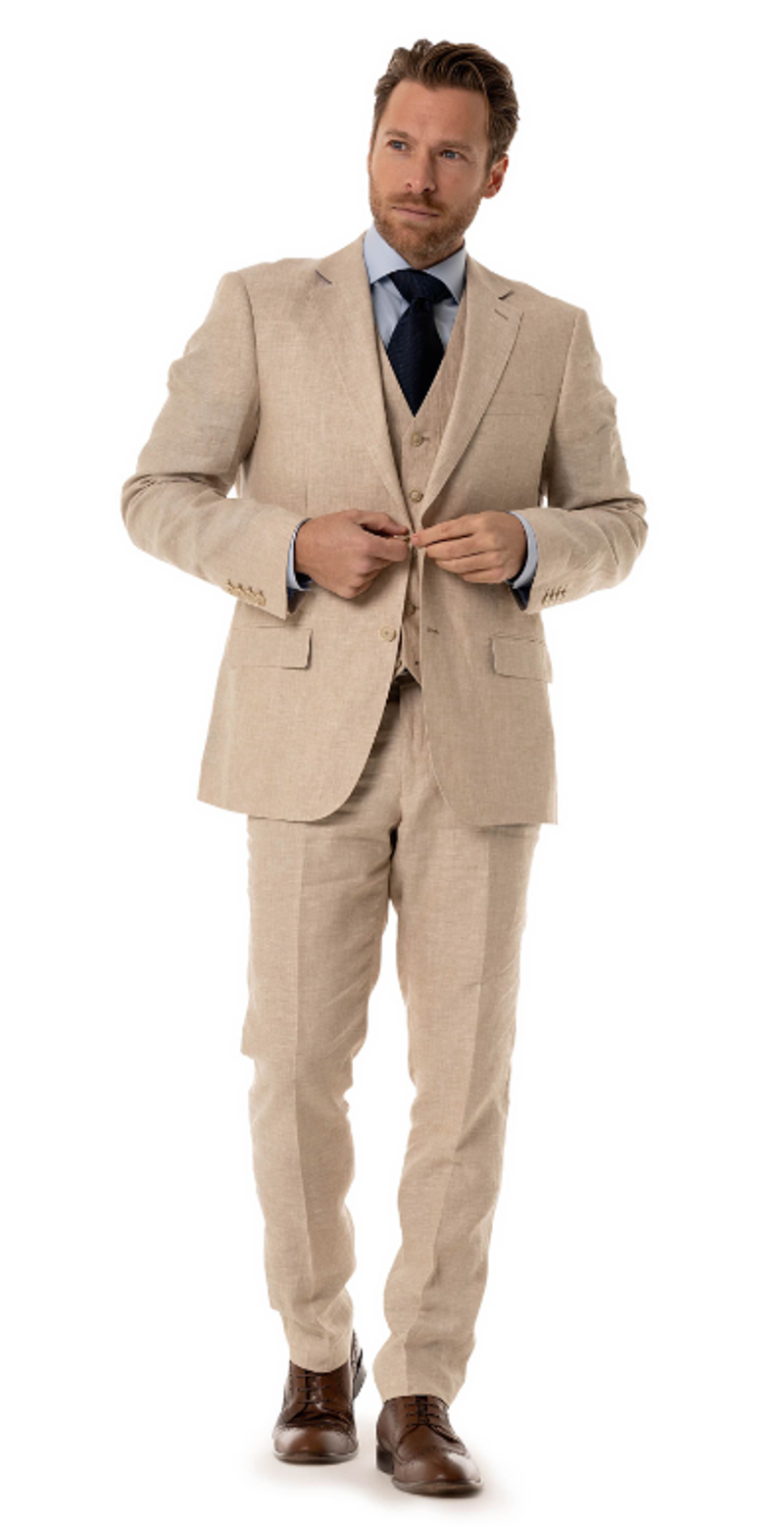 Gurteen Lynton Sand Linen Trouser 1852/088-3